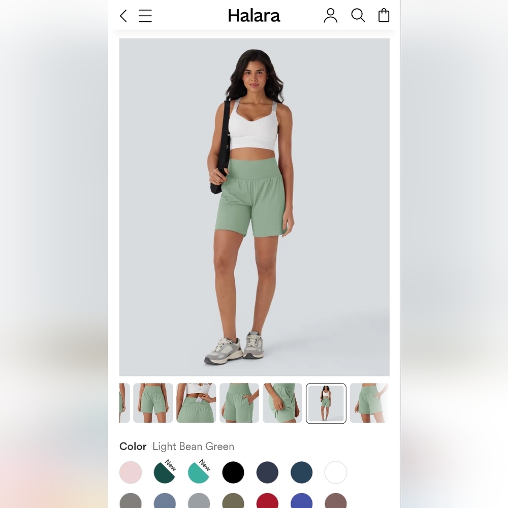 HALARA Women's Mint Green Bike Shorts